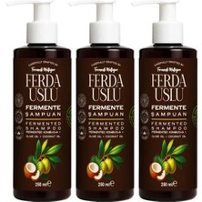 Kombucha Özlü Fermente Şampuan -3 Adet- Organik Zeytinyağı + Hindistan Cevizi Yağı + E Vitamini 250 ml