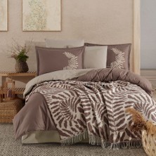 SHC4200 Çift Kişilik Battaniyeli Nev Takımı Liora V2 Kahve