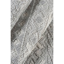 Santiva Home Gri Krem Yumuşak Dokulu Halı Bukle Salon Koridor Dokuma Makine Halısı Antialerjik