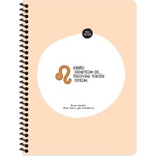 Keskin Color Hisli Şeyler Burçlar Serisi A4 Çizgili Stickerli Defter - Kibirli Demeyelim De Özgüveni Yüksek Diyelim