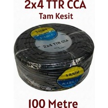 Yeşim kablo ve Asansör marketim Yeşim Kablo 2×4 Ttr Cca Siyah Renk Kablo 100 Metre (Alüminyum)