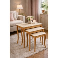 Furax Zigon Sehpa Pesaro Traverten Ceviz