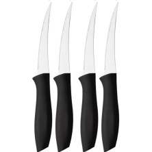 Kitchen Design Lab Paslanmaz Çelik 4 Adet Siyah Tırtıklı Bıçak | Meyve ve Sebze Için Keskin Mutfak Bıçağı