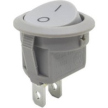 Demir Led Dar Tekli Mini Işıksız On-Off Anahtar Beyaz Kasa Kırmızı 2 Pinli Dar Tekli Mini Işıksız Switch (5 Adet)