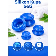 Eser Ticarett Silikon Kupa Seti – Profesyonel Vakum Masajı Için 4’lü Hacamat ve Kupa Terapi Seti