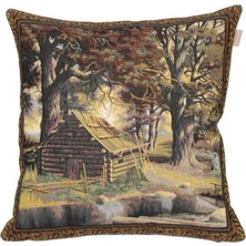 Believe Yayla Jakarlı Dokuma Goblen Dekoratif 40*40 Kırlent