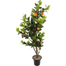 Yapay Çiçek Sitesi Siyah Plastik Saksıda Yapay Portakal Ağacı 190 cm