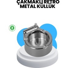 K-yonlineticaret Metal Küllük Çakmaklı Masa Üstü Şık Tasarım - KY002K-6QON83