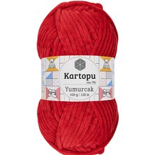 Kartopu Yumurcak Bebe (5 Adet) K165 Kırmızı Kadife Elörgü Ipliği