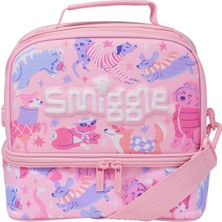 Smiggle Surreal Level Beslenme Çantası – Pembe | Sert Kapaklı, 2 Bölmeli & Ayarlanabilir Askılı