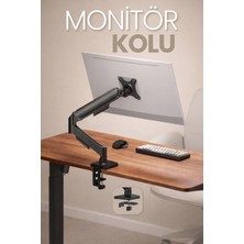 Telvesse Tek Kollu Monitör Kolu Vesa Uyumlu Hareket Ayarlanabilir Monitör Standı 17-32" 9kg Kapasite Tutucu