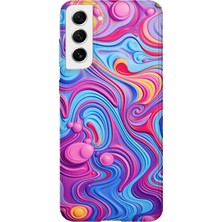 Lelia Samsung Galaxy S21 Plus Uyumlu Baskılı Şeffaf Telefon Kılıfı | Koleksiyon: Colorwave Flux