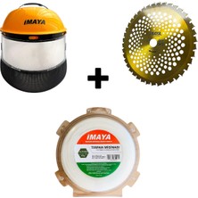 İmaya Tırpan Motoru Maske + Elmas Testere + Misina Set 3 Parça Tek Pakette