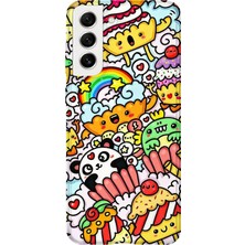 Lelia Samsung Galaxy S21 Fe Uyumlu Baskılı Şeffaf Telefon Kılıfı | Koleksiyon: Snacktoon Delight