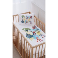 Lilabio %100 Pamuk Park Yatak Beşik Nevresim Takımı (70X120) Süper Kahramanlar