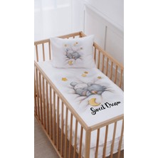 Lilabio %100 Pamuk Park Yatak Beşik Nevresim Takımı (70X120) Uykucu Yavru Ayıcık