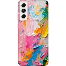 Lelia Samsung Galaxy S21 Plus Uyumlu Baskılı Şeffaf Telefon Kılıfı | Koleksiyon: Pastelbloom Soft Series