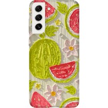 Lelia Samsung Galaxy S22 Plus Uyumlu Baskılı Şeffaf Telefon Kılıfı | Koleksiyon: Pastelbloom Soft Series