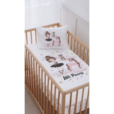 Lilabio %100 Pamuk Park Yatak Beşik Nevresim Takımı (70X120) Balerin ve Unicorn