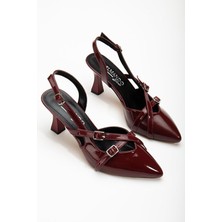 Shoegar Tetti Bordo Rugan Topuklu Ayakkabı