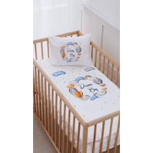 Lilabio %100 Pamuk Park Yatak Beşik Nevresim Takımı (70X120) Balonlar ve Bulutlar