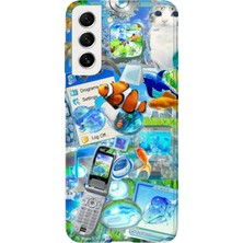 Lelia Samsung Galaxy S21 Plus Uyumlu Baskılı Şeffaf Telefon Kılıfı | Koleksiyon: Aeroglass Mirage