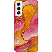 Lelia Samsung Galaxy S21 Plus Uyumlu Baskılı Şeffaf Telefon Kılıfı | Koleksiyon: Colorwave Flux