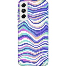 Lelia Samsung Galaxy S21 Uyumlu Baskılı Şeffaf Telefon Kılıfı | Koleksiyon: Colorwave Flux