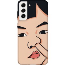 Lelia Samsung Galaxy S21 Plus Uyumlu Baskılı Şeffaf Telefon Kılıfı | Koleksiyon: Memecraft Studio