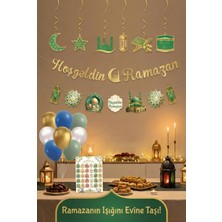 Festilo Ramazan Temalı Etkinlik Takvimi Banner Tavan Sarkıt Balon Seti 24 Parça