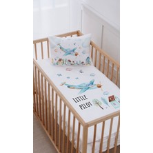 Lilabio %100 Pamuk Park Yatak Beşik Nevresim Takımı (70X120) Uçak