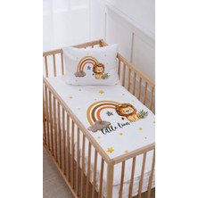 Lilabio %100 Pamuk Park Yatak Beşik Nevresim Takımı (70X120) Gökkuşağı Aslan