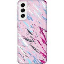 Lelia Samsung Galaxy S21 Plus Uyumlu Baskılı Şeffaf Telefon Kılıfı | Koleksiyon: Colorwave Flux