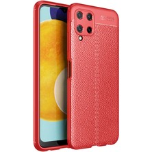 Galaxy A22 4g Kılıf Nxar Niss Silikon Kapak-Kırmızı