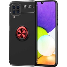 Galaxy A22 4g Kılıf Nxar Ravel Silikon Kapak-Siyah-Kırmızı