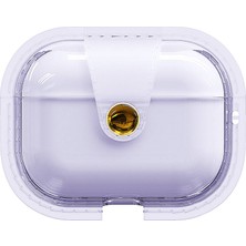 Airpods Pro 2 Uyumlu Nxar Airbag 33 Darbelere Karşı Dayanıklı Magnetik Kılıf-Mor