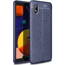 Galaxy A01 Core Kılıf Nxar Niss Silikon Kapak-Lacivert