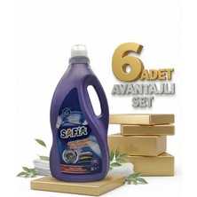 Safia Bitkisel Sıvı Çamaşır Makine Deterjanı Renkliler 6x3 Lt