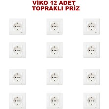 Viko Beyaz Priz-Viko Karre Priz (12 Adet)