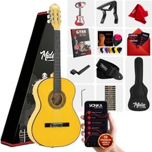 Midex CG-270YLW Sarı Renk Klasik Gitar 4/4 Yetişkin Boy Sap Ayarlı Full Set