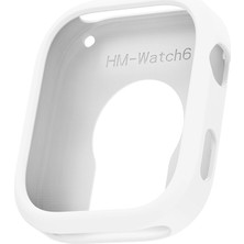 Redmi Watch 6 Yumuşak Tpu Silikon Kasa Koruyucu Zore Watch Gard 41 - Beyaz