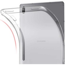 Galaxy Tab S7 T870 Kılıf  Uyumlu Nxar Tablet Süper Silikon Kapak-Renksiz