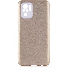 Xiaomi Redmi Note 10 Kılıf Nxar Shining Silikon-Gold