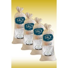 Zencefil Organik Himalaya Tuzu Iri Taneli Beyaz Renk 4 Adet 1'lik Bez Torbalarda Himalaya Tuz 4 Kg.