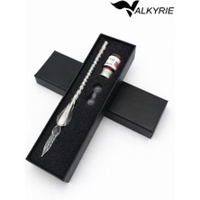 Valkyrie El Yapımı Fosforlu Cam Dip Kalem Seti – Karanlıkta Parlayan Özel Tasarım, Hediye Kutulu