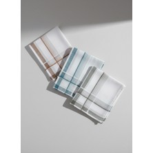 Modella Life Miosse Pure Erkek Mendil, 12 Adet 40X40 Cm. Çizgili, %100 Pamuk