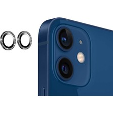 iPhone 12 Mini Uyumlu Nxar Cl-06 Kamera Lens Koruyucu-Siyah