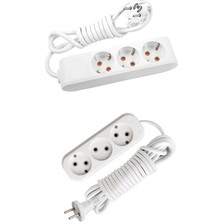 İNWATT Topraklı Kablolu Grup Priz Uzatma Kablosu 2 Metre 3''lü