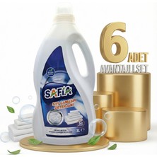 Safia Bitkisel Sıvı Çamaşır Makine Deterjanı Beyazlar 6x3 Lt