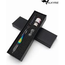 Valkyrie Model Renk Geçişli Cam Dip Kalem Seti – El Yapımı - Hediye Kutulu